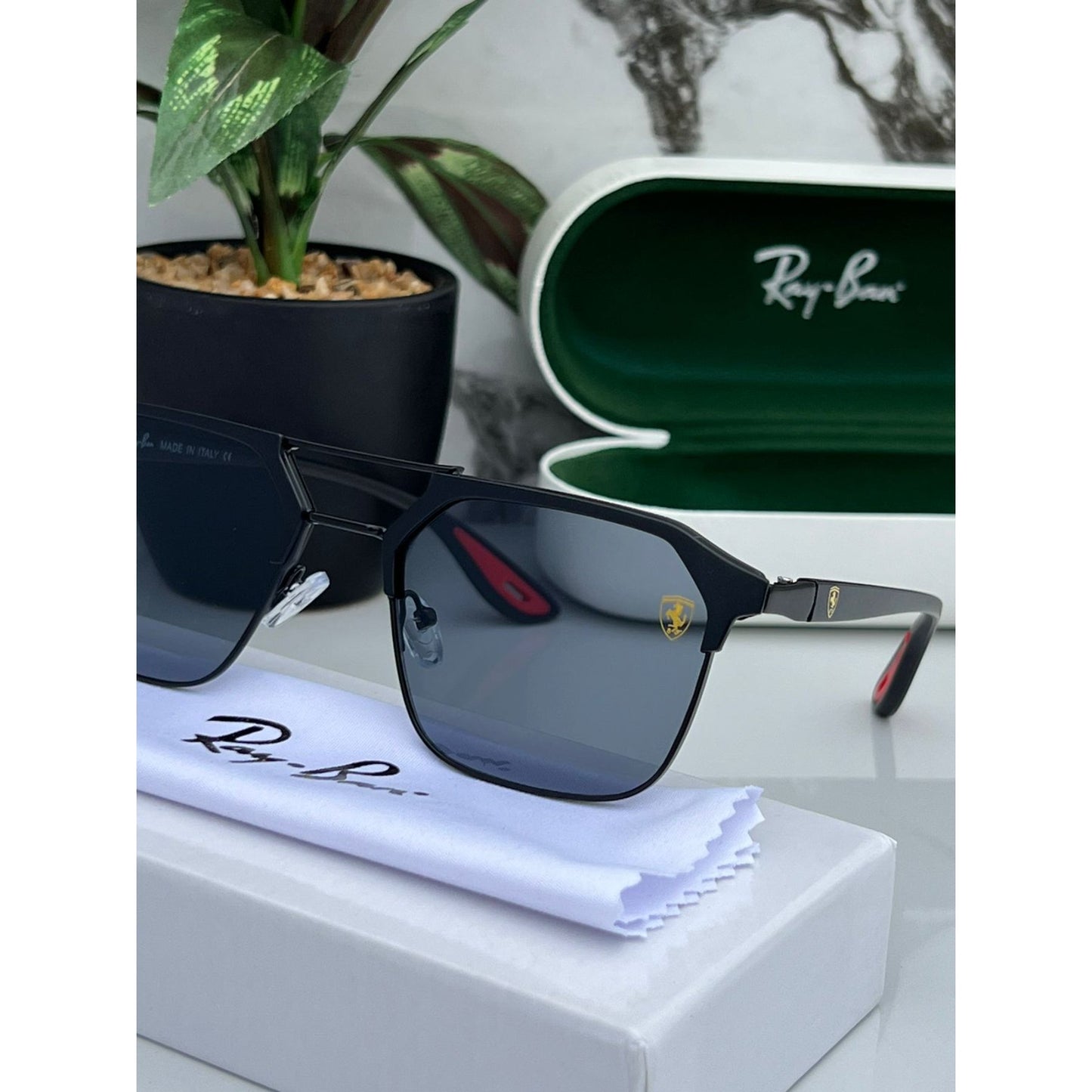 Ray Ban All Season Special Trending Slant  Fashionable Sunlight Eye Protected Hot Favourite Sunglasses For Unisex.