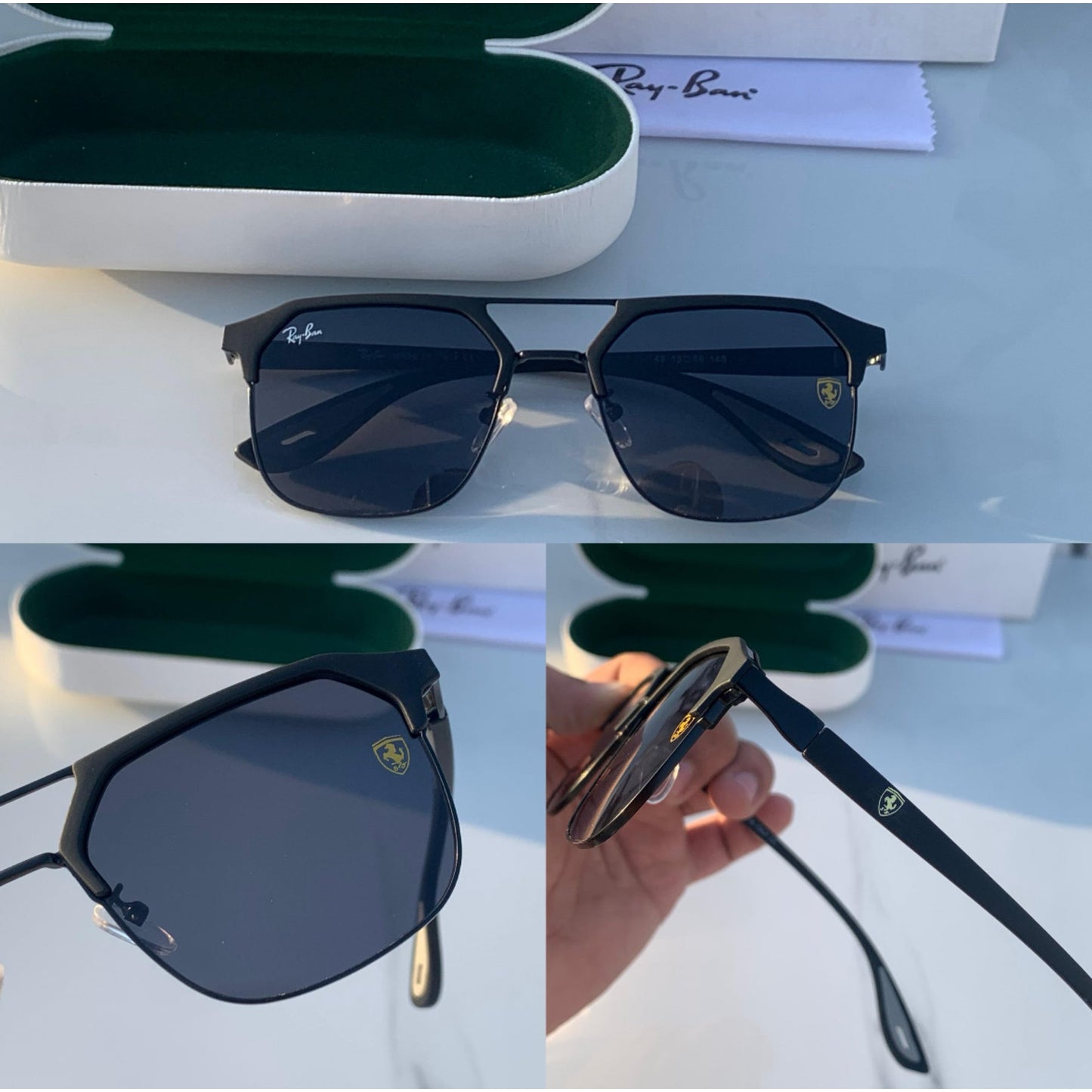 Ray Ban All Season Special Trending Slant  Fashionable Sunlight Eye Protected Hot Favourite Sunglasses For Unisex.