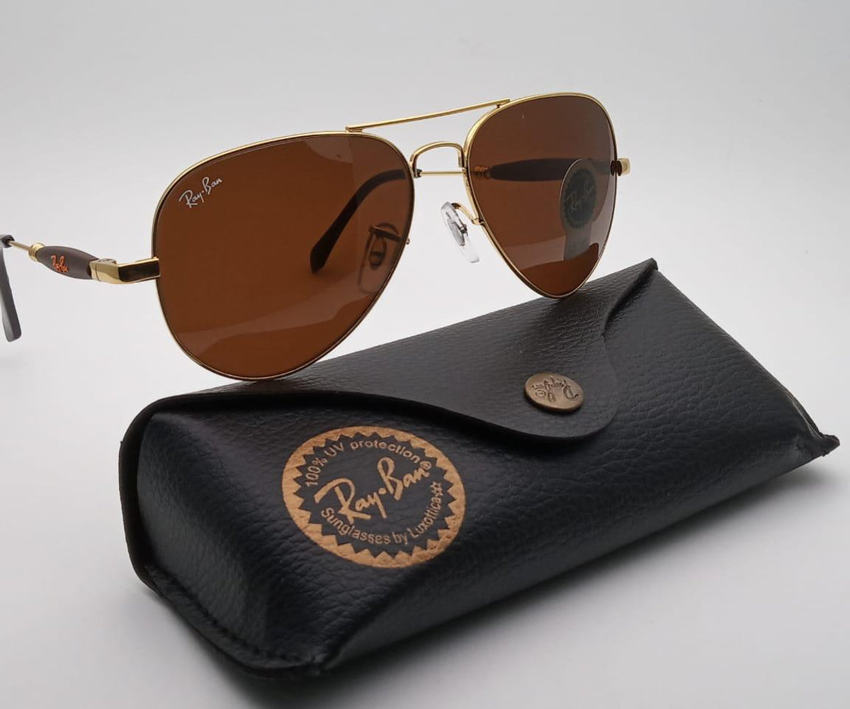 New Stylish Brown & Gold 1208 Wayfarer Sunglass For Unisex