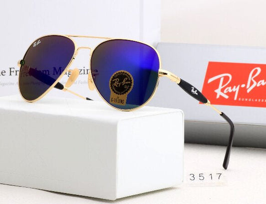 New Stylish Blue & Gold 1208 Wayfarer Sunglass For Unisex